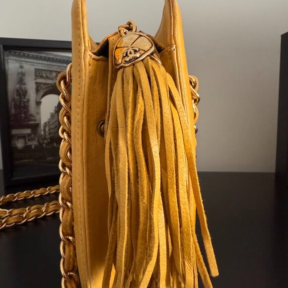 Authentic Chanel Quilted Leather Shoulder Bag – Mustard Yellow - Picture 5 of 16